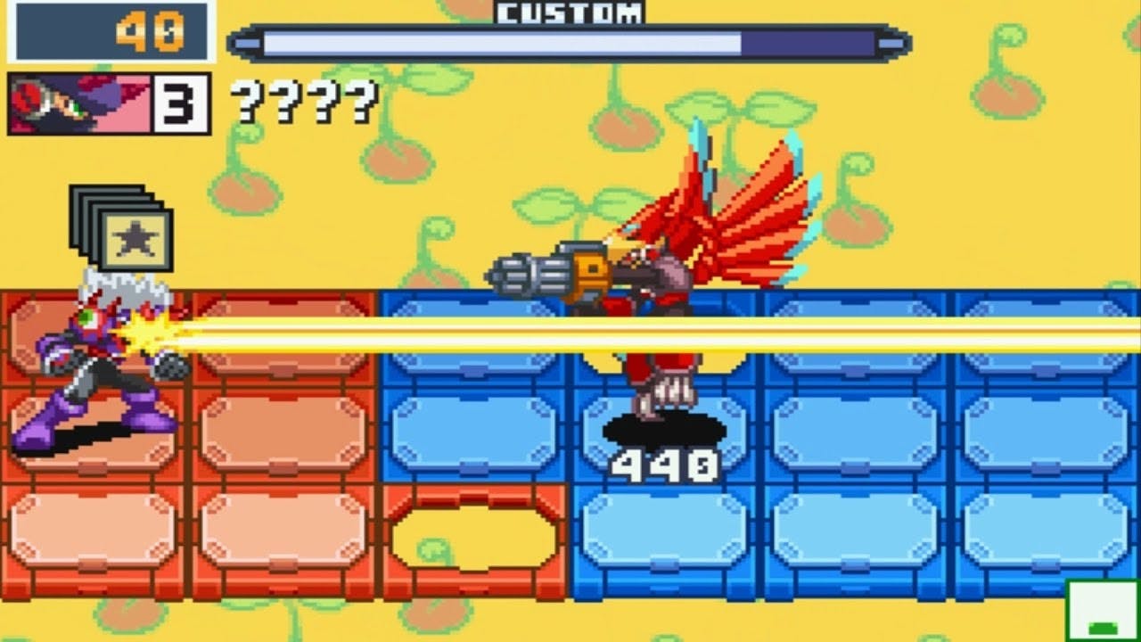 Megaman battles with enemies