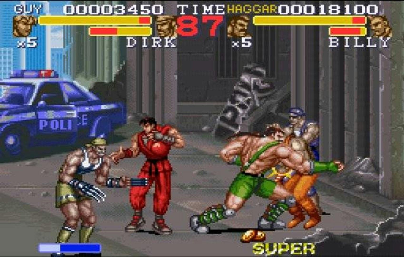 Haggar and Guy in Final Fight 3
