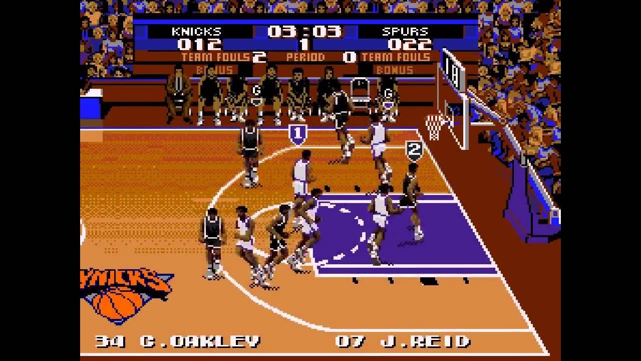 Knicks VS Spurs in Tecmo Super NBA Basketball