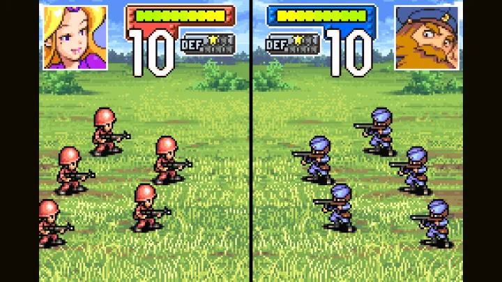 Red Soldier VS Blue Soldier on Advance wars