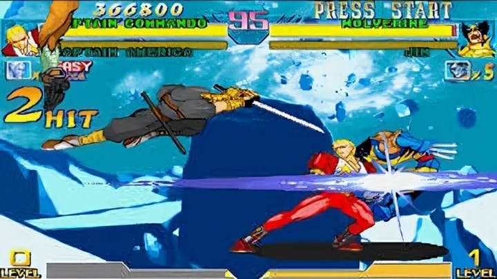 Captain Comando used Hyper Combo to Wolverine