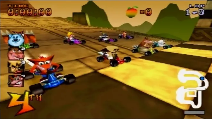 Crash Team Racing characters start the race.